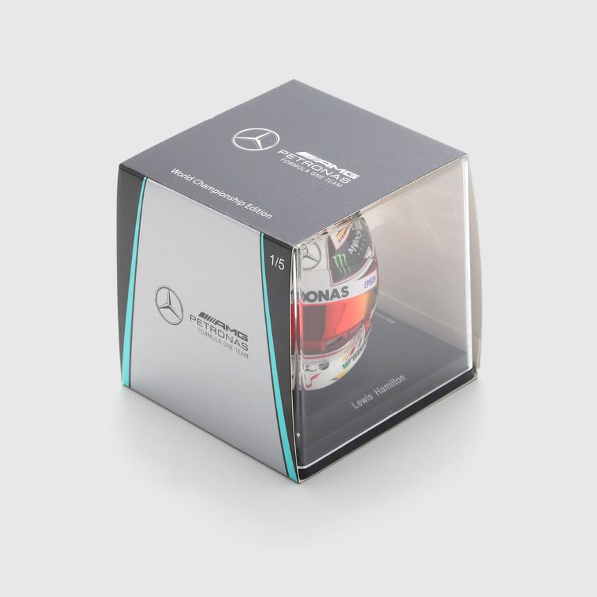 Spark Models F1 Lewis Hamilton - Mercedes F1 - AMG PETRONAS - US GP - F1 World Championship 2015 Mini Replica Helmet 1/5 Scale
