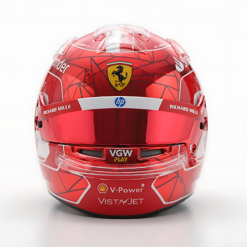 LookSmart Charles Leclerc Singapore GP 2024 Mini Replica Helmet Model 1/5 Scale