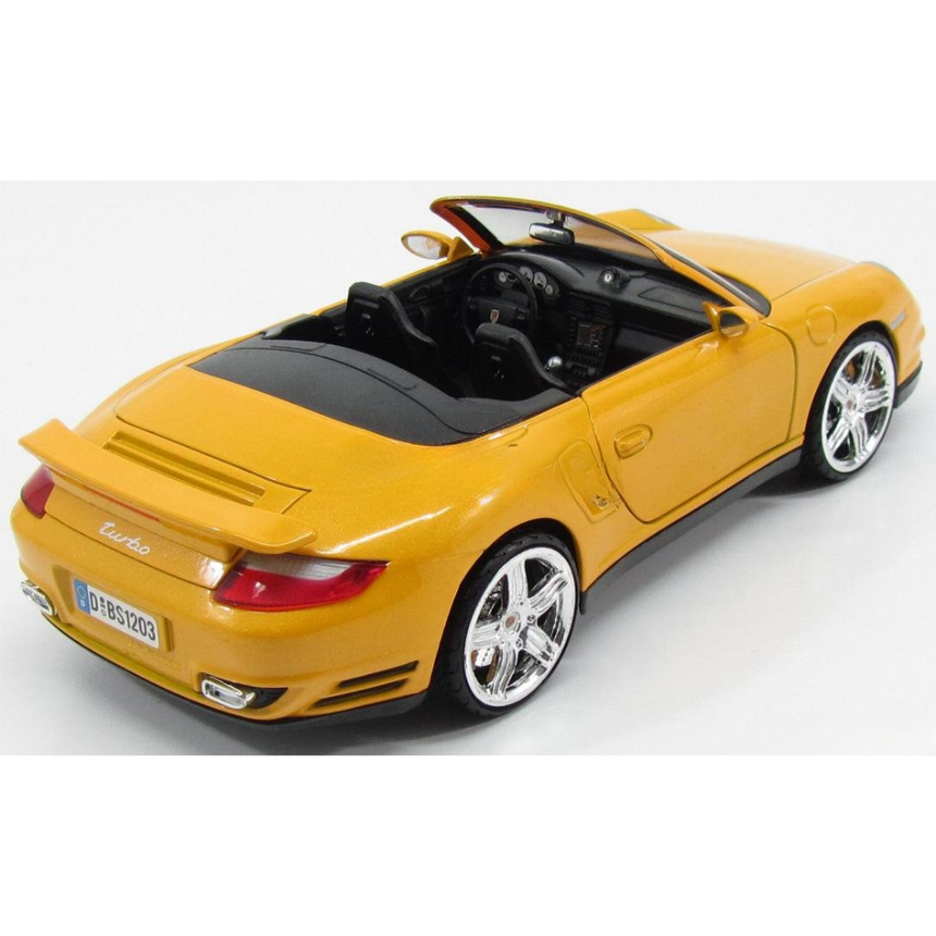 Motormax Porsche 911 997 Turbo Cabriolet 2007 - Yellow 1/18 Scale Model