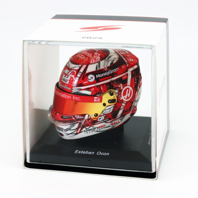Spark Models F1 MoneyGram Haas F1 Team - Esteban Ocon - Japanese GP 2025 Mini Replica Helmet 1/5 Scale
