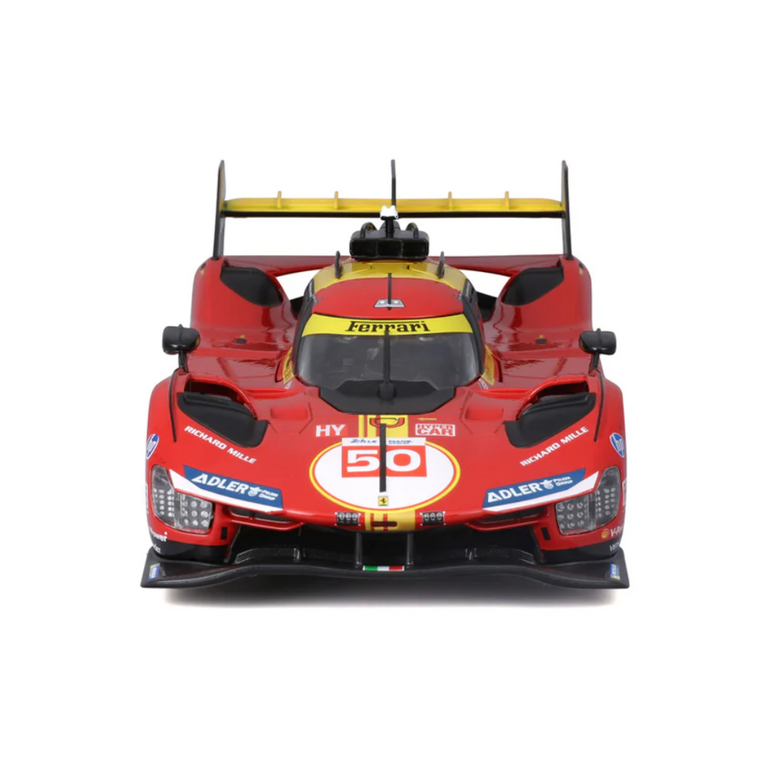 Bburago Ferrari Racing 499P Le Mans Hypercar 2024 AF Corse No.50 1/24 Scale Model