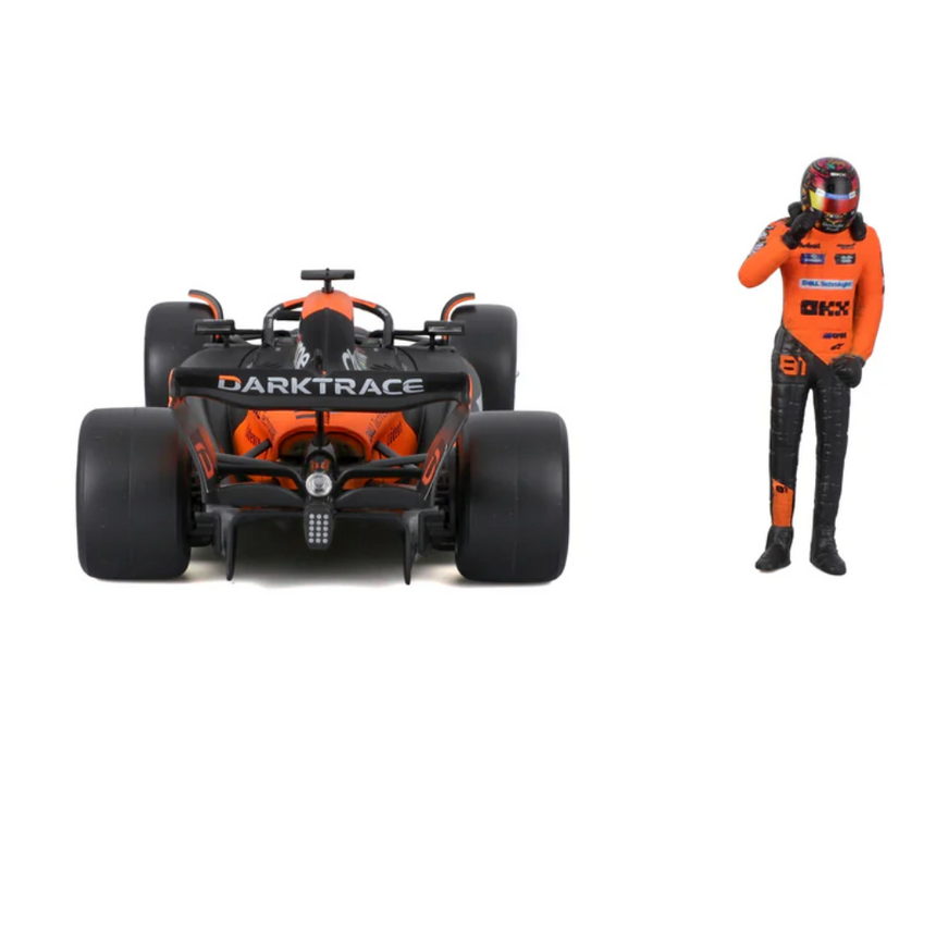 Bburago F1 McLaren F1 MCL38 2024 With Driver Figure - Oscar Piastri 1/24 Scale