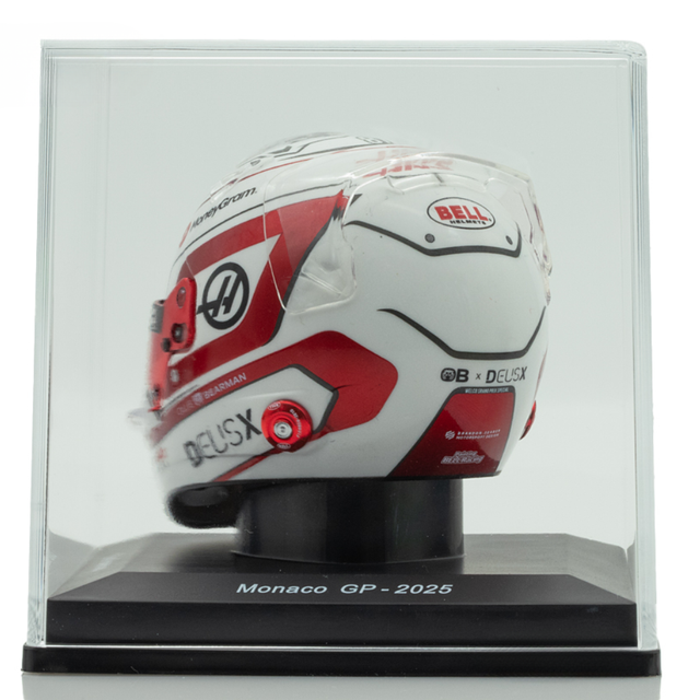Spark Models F1 MoneyGram Haas F1 Team - Ollie Bearman - Monaco GP 2025 Mini Replica Helmet 1/5 Scale