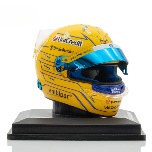 LookSmart F1 Lewis Hamilton – Scuderia Ferrari HP – Miami GP 2025 1/5 Scale Mini Replica Helmet