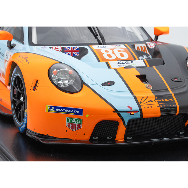 Spark Models Porsche 911 RSR - 19 No.86 GR Racing 3rd LM GTE AM class Le Mans 24H 2023-M. Wainwright - B. Barker - R. Pera 1/12 Scale Model Car