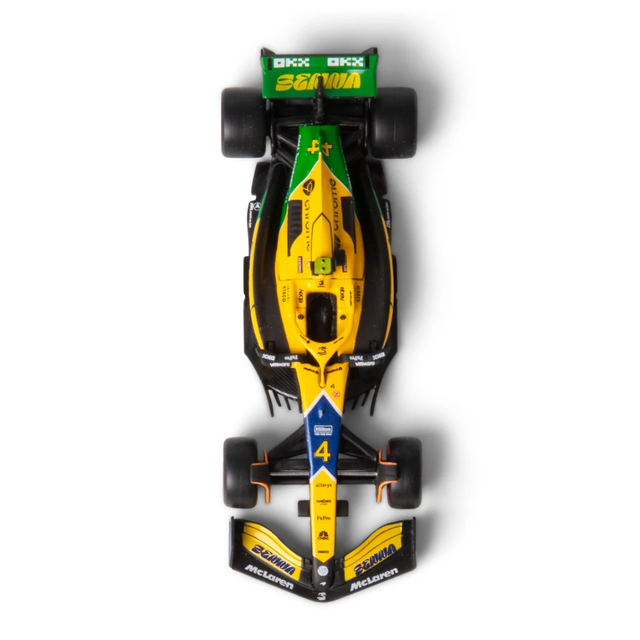 Bburago F1 McLaren F1 MCL38 2024 No.4 - Lando Norris Senna Livery 1/43 Scale Model