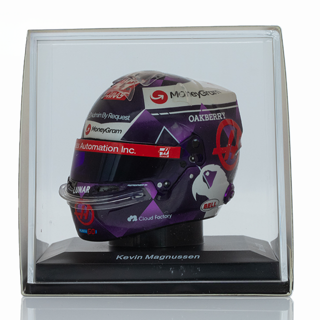 Spark Models F1 Haas F1 Team Kevin Magnussen 2024 Monaco GP – Mini Replica Helmet 1/5 Scale