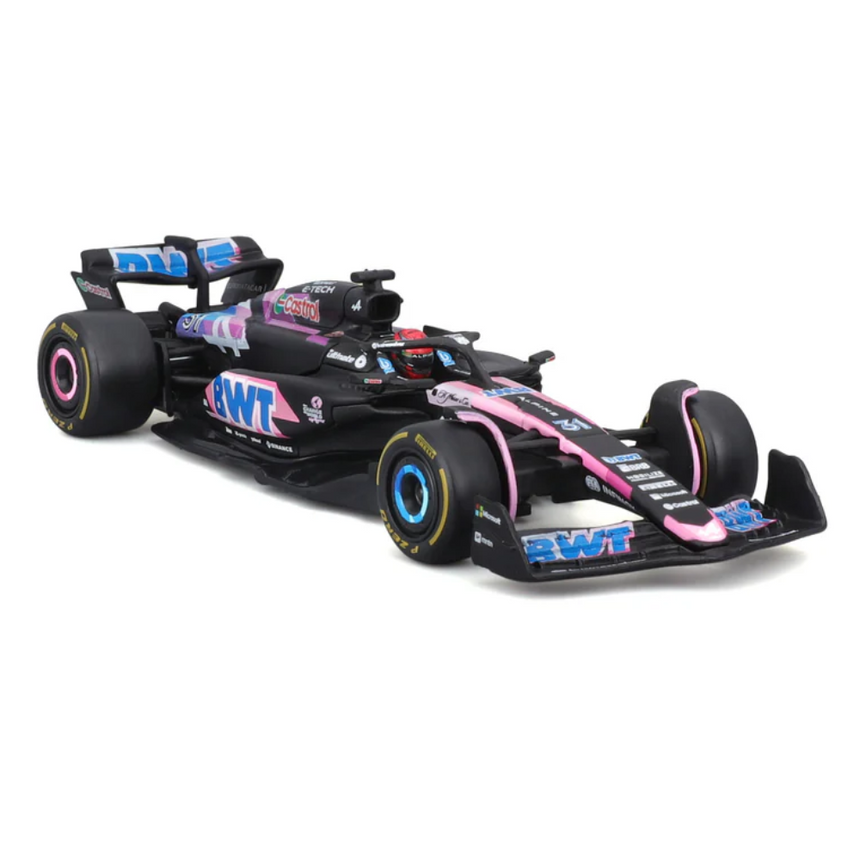 Bburago F1 BWT Alpine F1 Team A524 2024 With Helmet - Esteban Ocon 1/43 Scale Model
