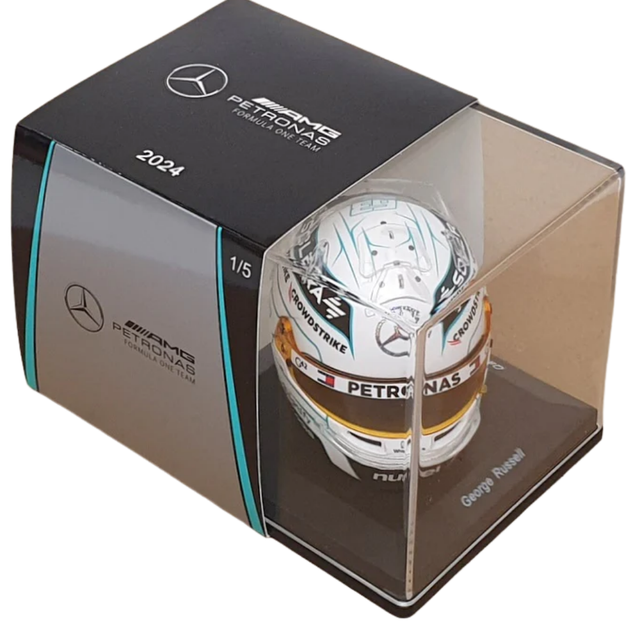 Spark Models George Russell - Qatar GP 2024 Mini Replica Helmet 1/5 Scale