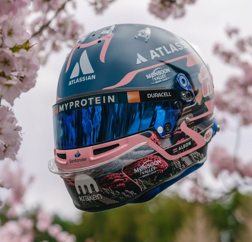 Spark Models Williams Racing - Alexander Albon - Japanese GP 2025 Mini Replica Helmet 1/5 Scale