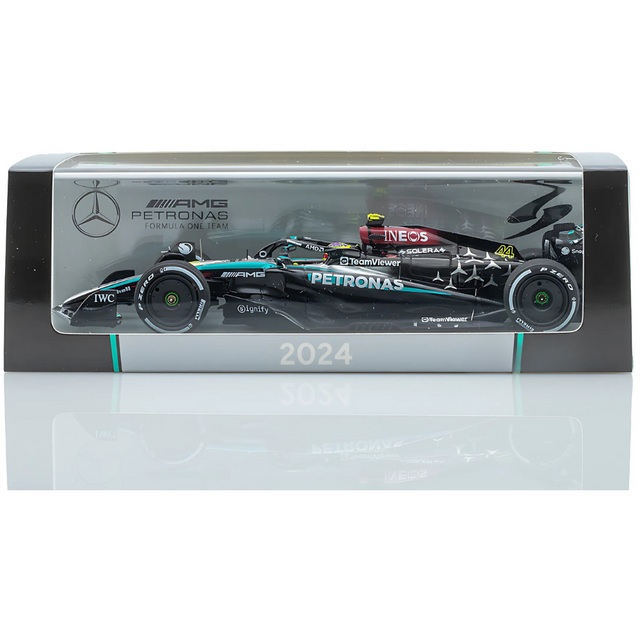 Spark Models F1 Mercedes F1 - AMG PETRONAS Formula One Team No.44 F1 W15 E Performance 2nd Las Vegas GP 2024 - Lewis Hamilton 1/43 Scale Model