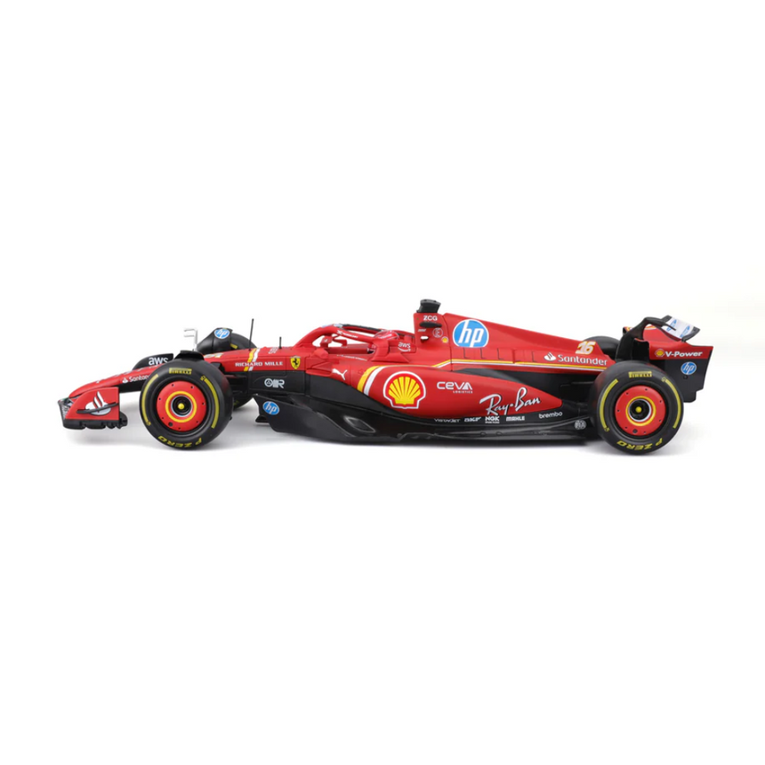 Bburago F1 2023 Ferrari F1 Team SF-23 No.55 - Carlos Sainz With Helmet 1/24 Scale