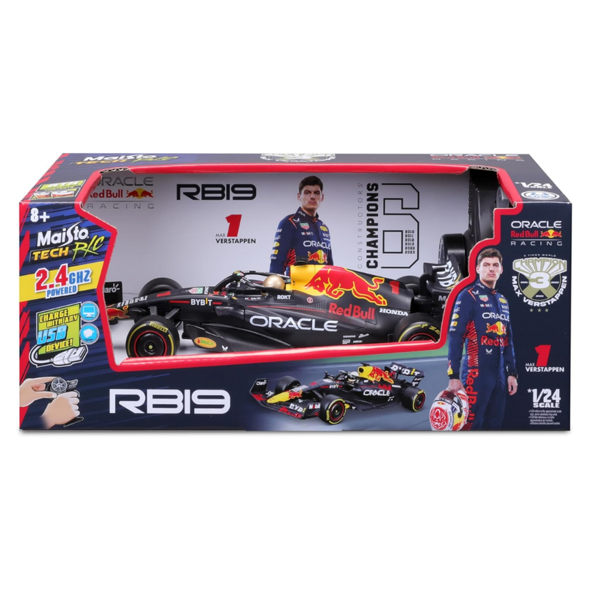 Maisto Premium F1 RC Remote Control F1 2022 Red Bull Racing No.18 Max Verstappen 2.4GHz 1/24 Scale