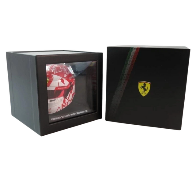 LookSmart Charles Leclerc Monaco GP 2024 Mini Replica Helmet Model 1/5 Scale