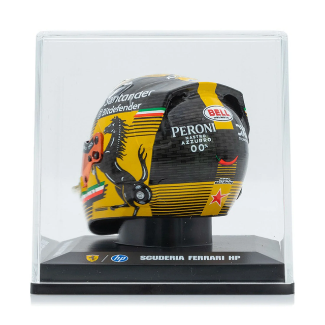 LookSmart Carlos Sainz Monza GP 2024 Mini Replica Helmet Model 1/5 Scale