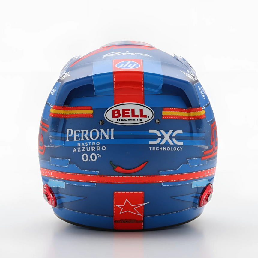 LookSmart Carlos Sainz Miami GP 2024 Mini Replica Helmet Model 1/5 Scale