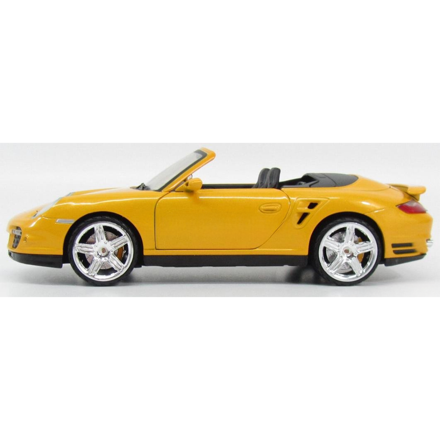 Motormax Porsche 911 997 Turbo Cabriolet 2007 - Yellow 1/18 Scale Model