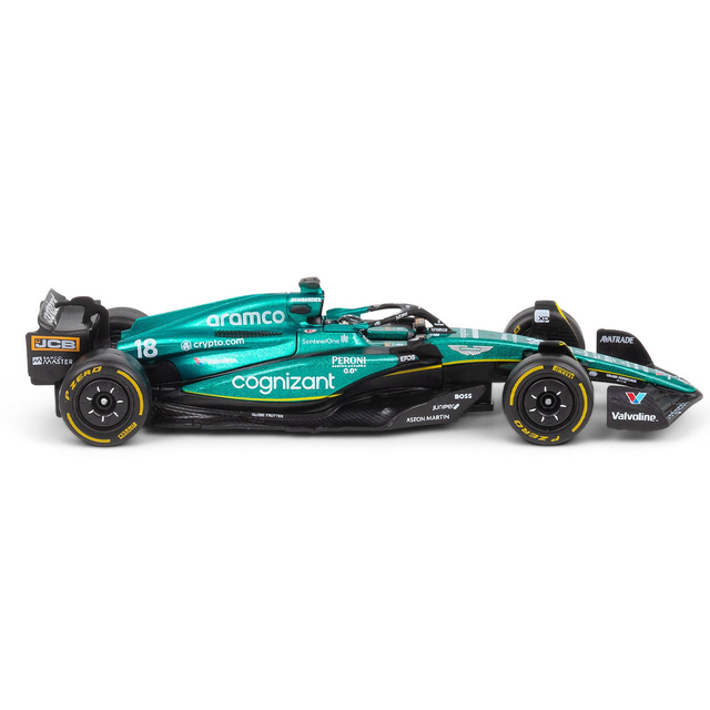 Bburago F1 Aston Martin F1 2023 AMR23 No.18 - Lance Stroll With Helmet 1/43 Scale Model