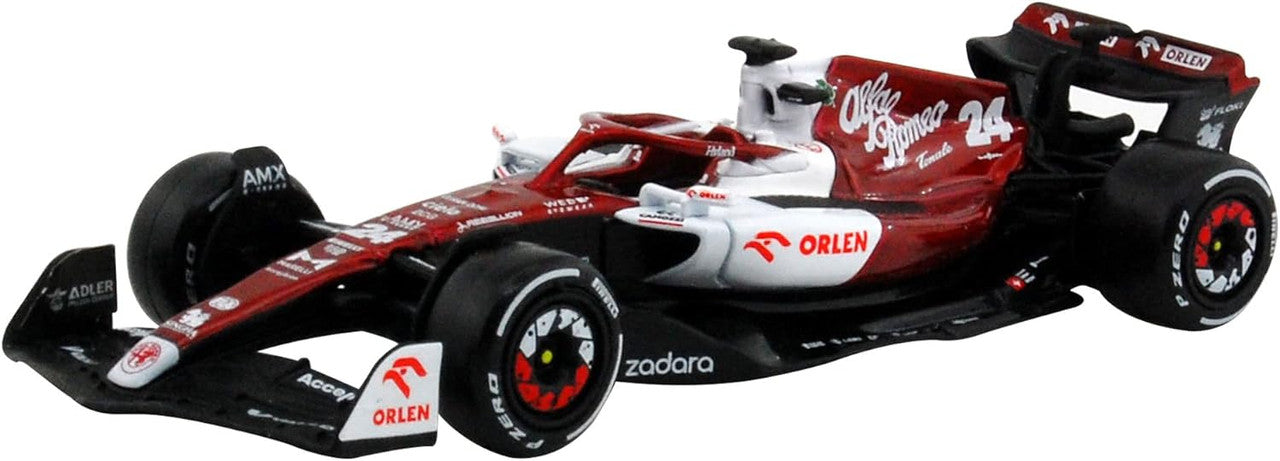 Bburago F1 Alfa Romeo F1 Team Orlen C42 Bahrain GP 2022 With Driver Figure No.24 - Guanyu Zhou 1/43 Scale
