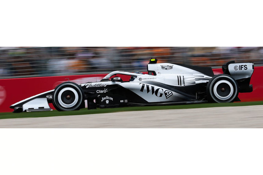Spark Models F1 Cadillac F1 Team TBC No.77 Australian GP 2026 - Valtteri Bottas - With pit board 1/43 Scale Model