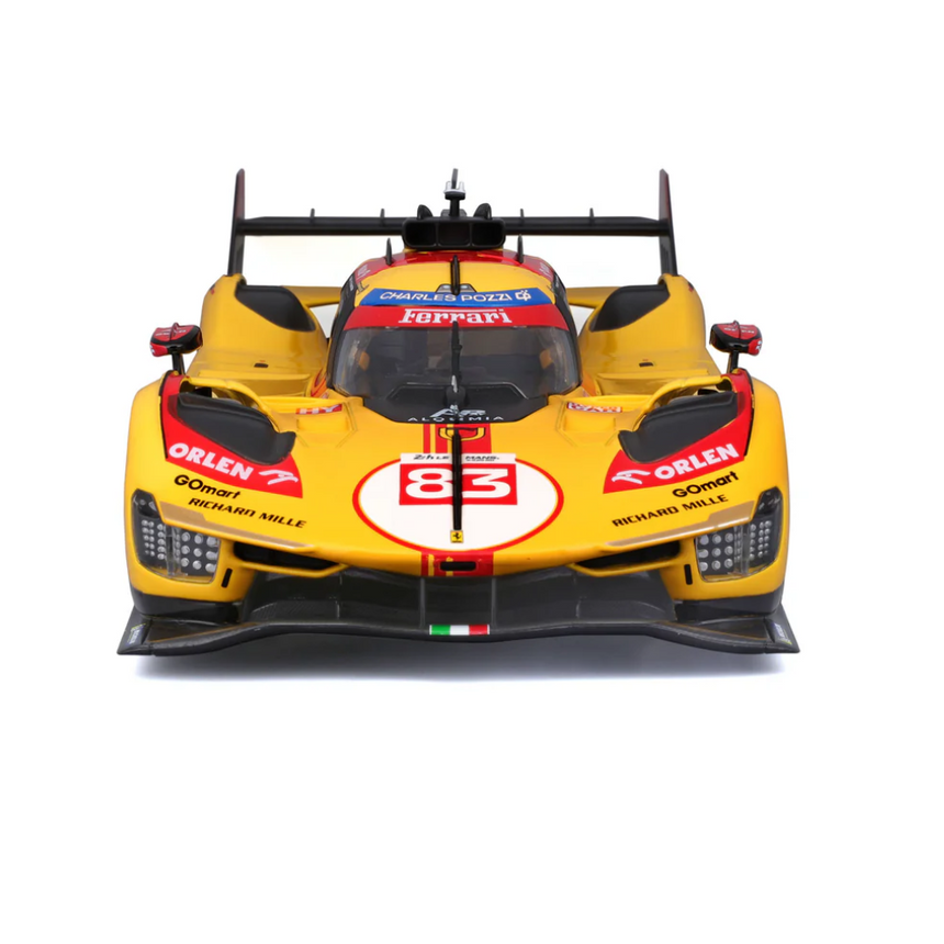 Bburago Ferrari Racing 499P Le Mans Hypercar 2024 AF Corse No.83 1/18 Scale Model