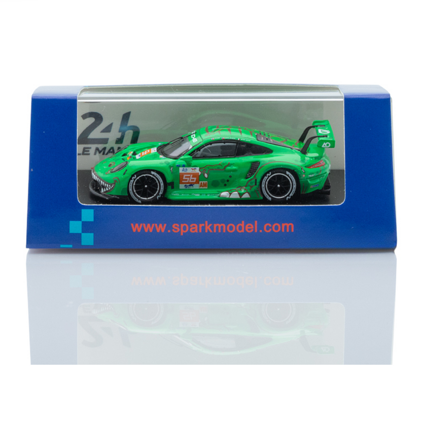 Spark Models Porsche 911 RSR-19 No.56 PROJECT 1 - AO Le Mans 24H 2023 - PJ Hyett - G. Jeannette - M. Cairoli 1/87 Scale Model