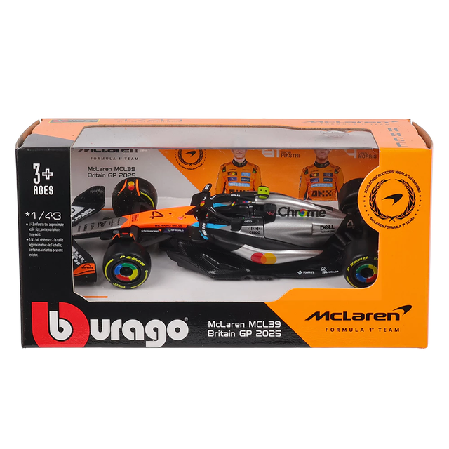 Bburago F1 McLaren F1 Team MCL39 - British GP Lando Norris 1/43 Scale Model