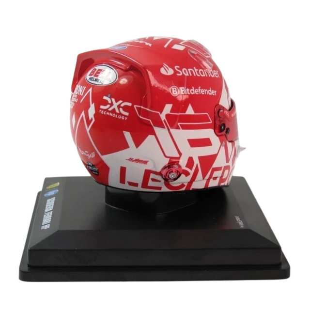 LookSmart Charles Leclerc Monaco GP 2024 Mini Replica Helmet Model 1/5 Scale