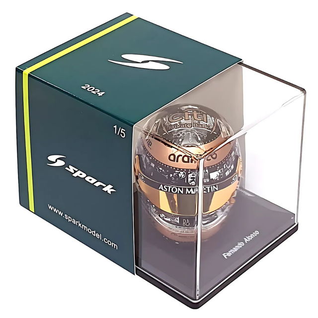 Spark Models Fernando Alonso - Mexican GP 2024 Mini Replica Helmet 1/5 Scale
