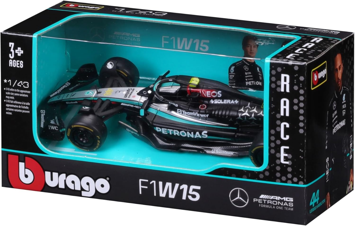 Bburago F1 Mercedes AMG W15 2024 - Lewis Hamilton 1/43 B18-38176H