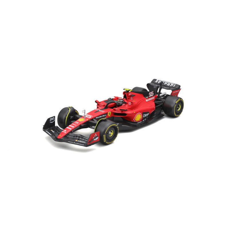 Bburago F1 2023 Ferrari F1 Team SF-23 No.55 - Carlos Sainz With Helmet 1/24 Scale