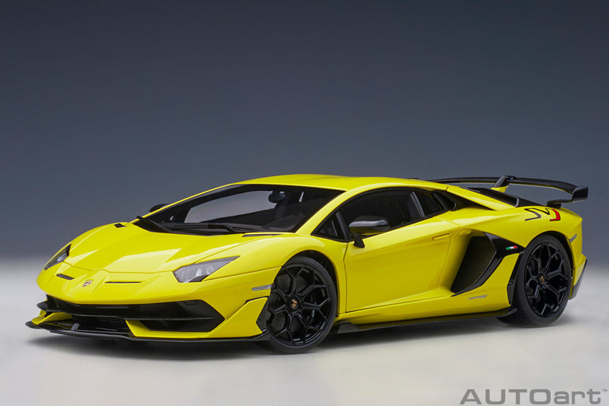 AutoArt Lamborghini Aventador SVJ (Giallo Tenerife/Pearl Yellow) 1/18 Scale