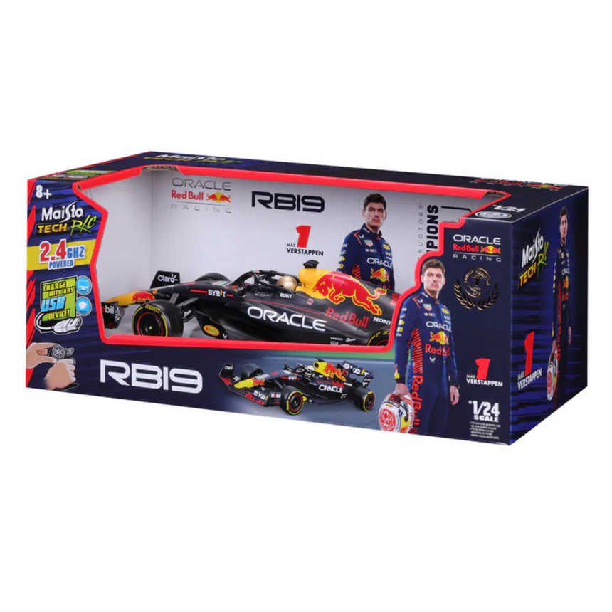 Maisto Premium F1 RC Remote Control F1 2023 Red Bull RB19 Max Verstappen 2.4GHz 1/24 Scale