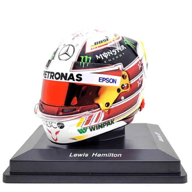 Spark Models F1 Lewis Hamilton - Mercedes F1 - AMG PETRONAS - Mexican GP - F1 World Championship 2018 Mini Replica Helmet 1/5 Scale Model