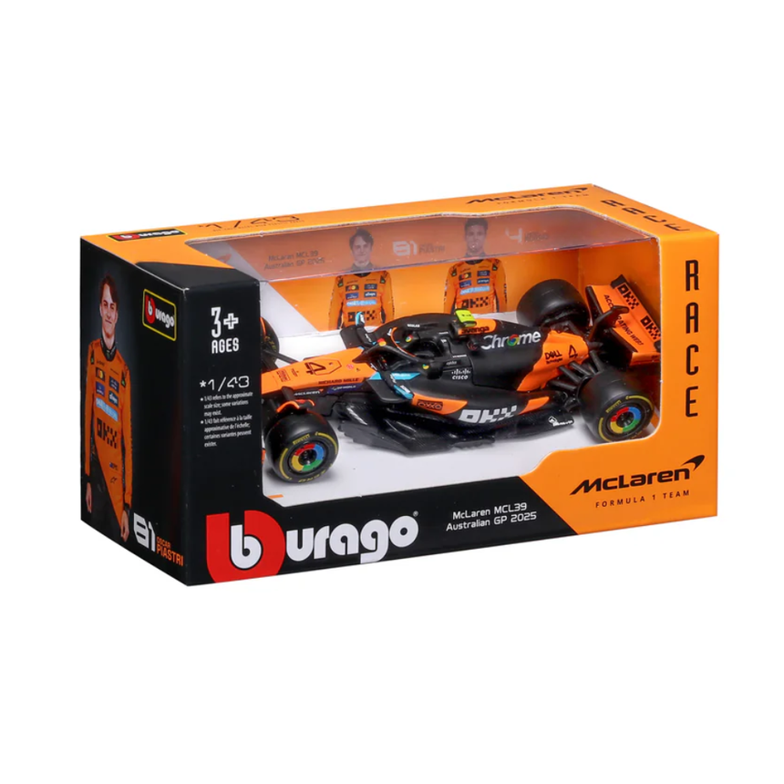 Bburago F1 McLaren F1 Team MCL39 Lando Norris 1/43 Scale Model