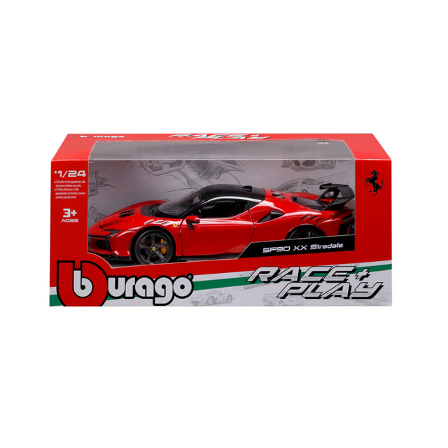 Bburago Ferrari Race And Play SF90 Stradale Aessetto Fiorano 1/24 Scale Model