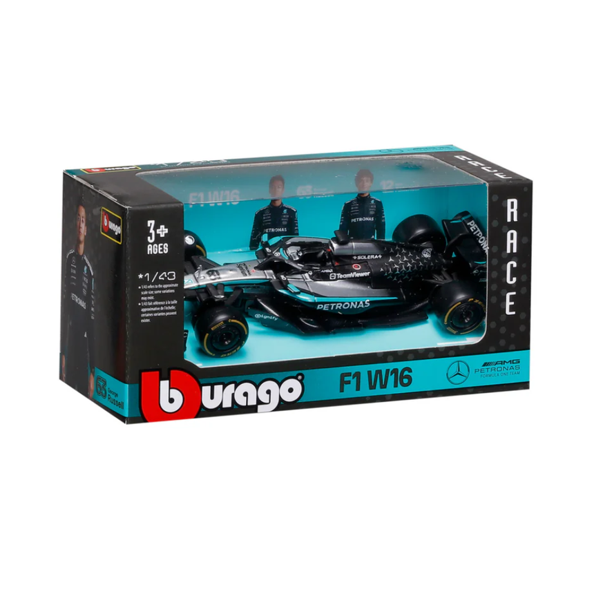 Bburago F1 Mercedes F1 Team AMG W16 George Russell 1/43 Scale Model