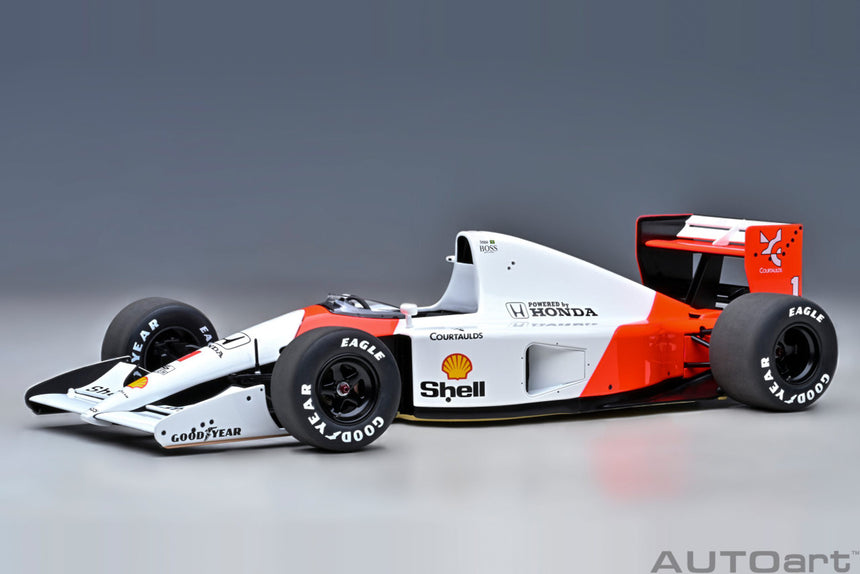 AutoArt McLaren Honda MP4/6 1991 - A. Senna No.1 (Without McLaren Logo) Japanese GP 1/18 Scale