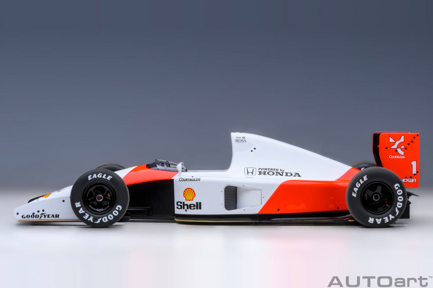AutoArt McLaren Honda MP4/6 1991 - A. Senna No.1 (Without McLaren Logo) Japanese GP 1/18 Scale