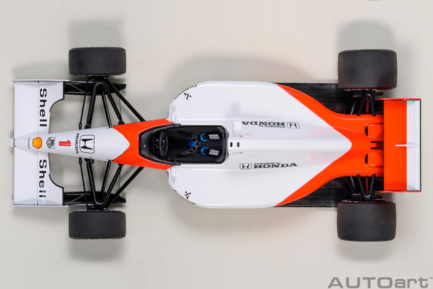 AutoArt McLaren Honda MP4/6 1991 - A. Senna No.1 (Without McLaren Logo) Japanese GP 1/18 Scale