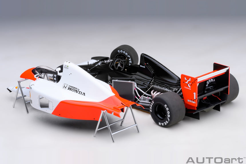 AutoArt McLaren Honda MP4/6 1991 - A. Senna No.1 (Without McLaren Logo) Japanese GP 1/18 Scale