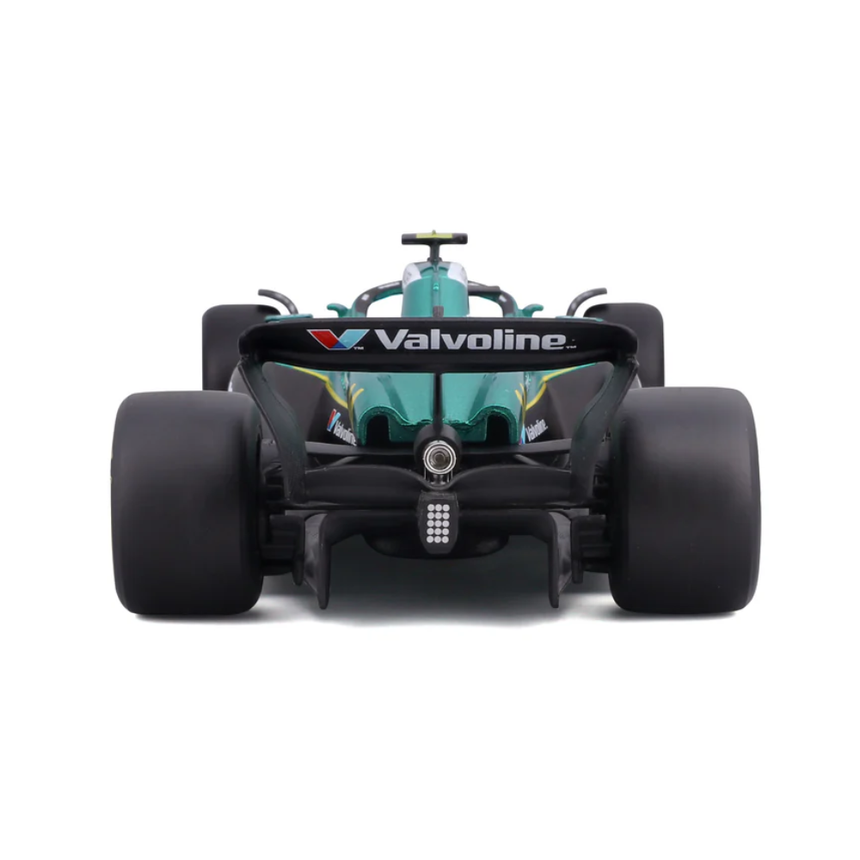 Bburago F1 Aston Martin F1 Team AMR24 With Helmet Fernando Alonso 1/24 Scale Model