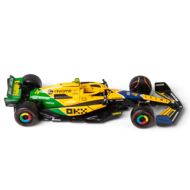 Bburago F1 McLaren F1 MCL38 2024 No.4 - Lando Norris Senna Livery 1/43 Scale Model