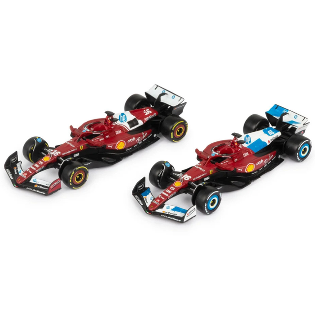 Bburago F1 Ferrari F1 Team SF-25 2025 Charles Leclerc Driver Two (2) Pack 1/43 Scale Model