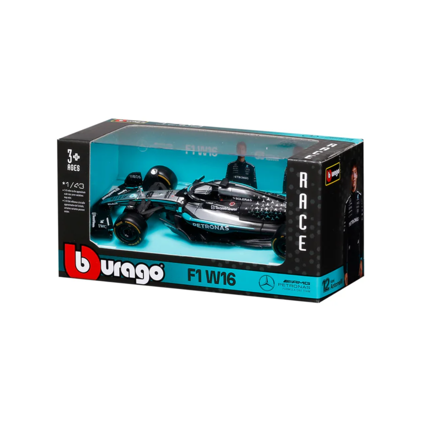 Bburago F1 Mercedes F1 Team AMG W16 George Russell 1/43 Scale Model