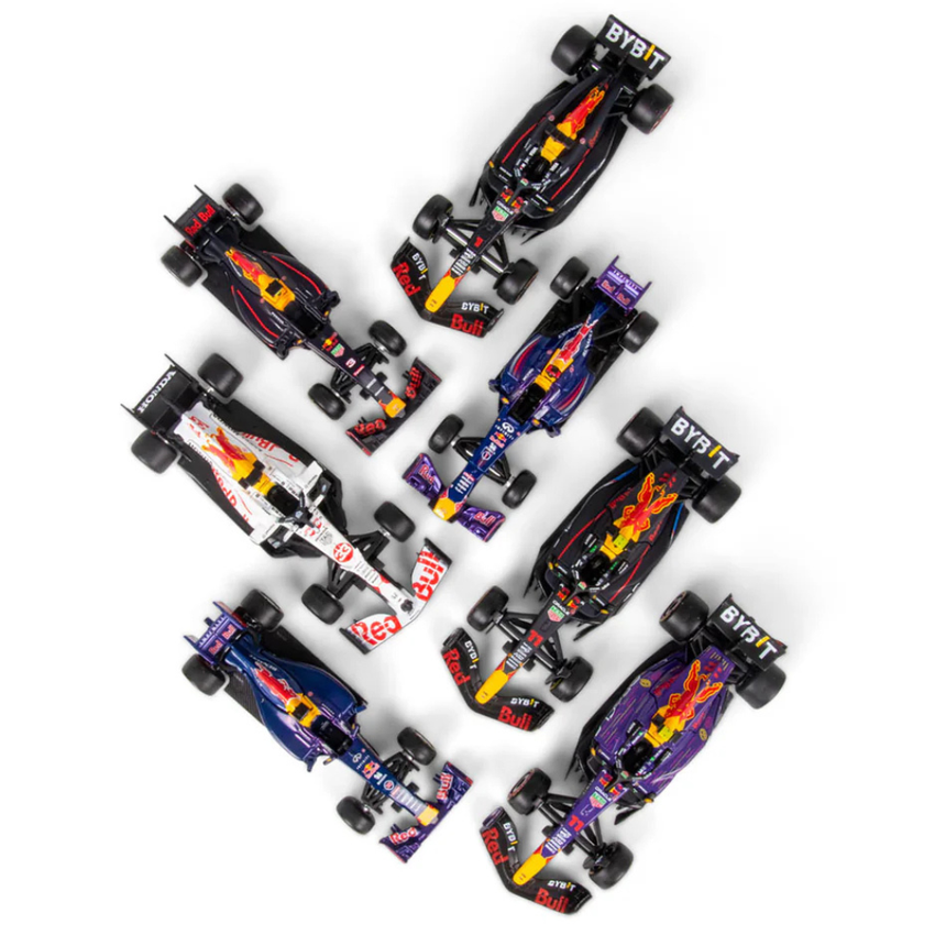 Bburago F1 Red Bull Racing Deluxe Gift Set with Display Stand (7-Car Set) 1/43 Scale Model