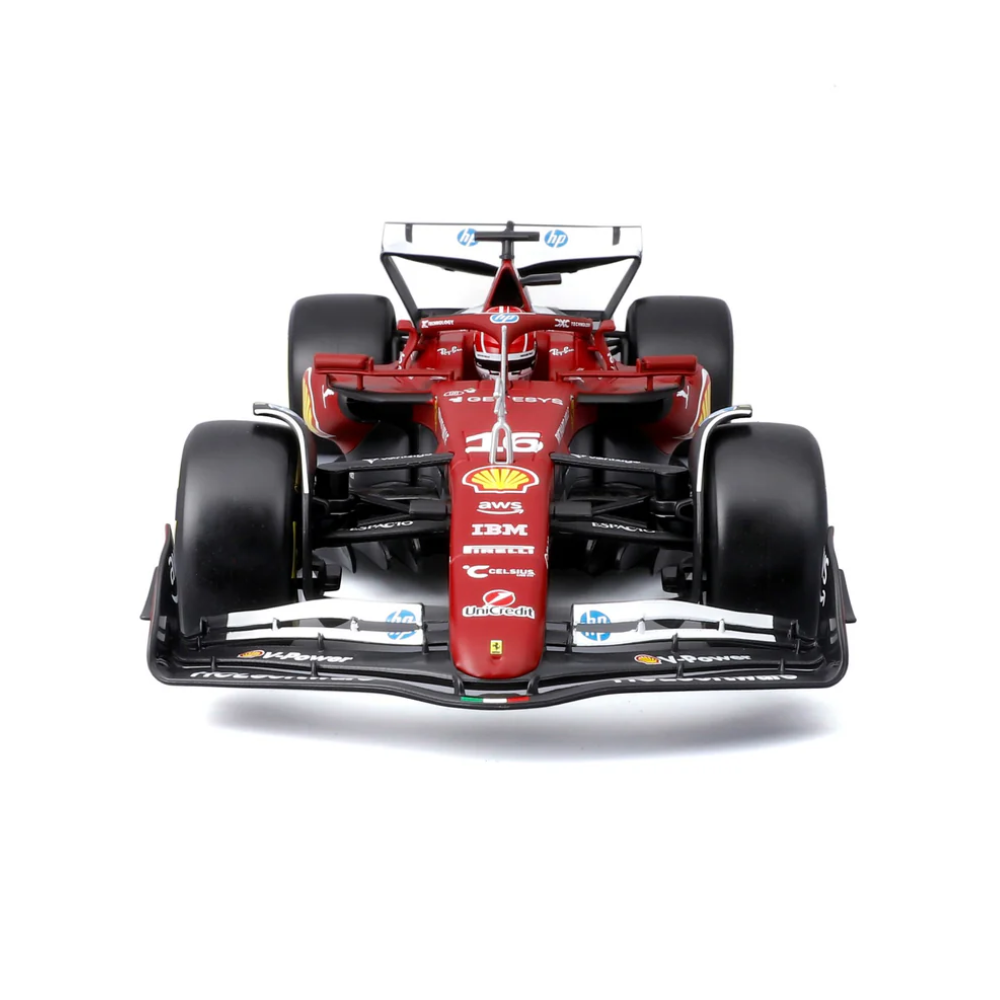 Bburago Ferrari F1 Team Ferrari SF-25 2025 Charles LeClerc with Bburago Ferrari F1 Team Ferrari SF-25 2025 Charles LeClerc with
