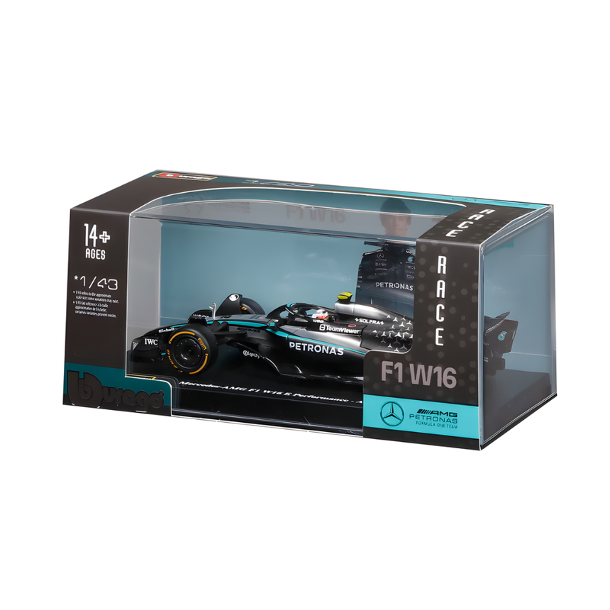 Bburago F1 Mercedes F1 Team AMG W16 2025 Kimi Antonelli With Helmet 1/43 Scale Model