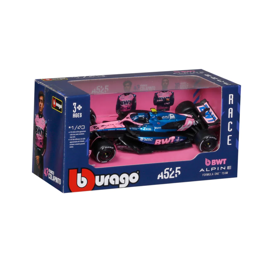 Bburago F1 BWT Alpine F1 Team A525 Franco Colapinto 1/43 Scale Model