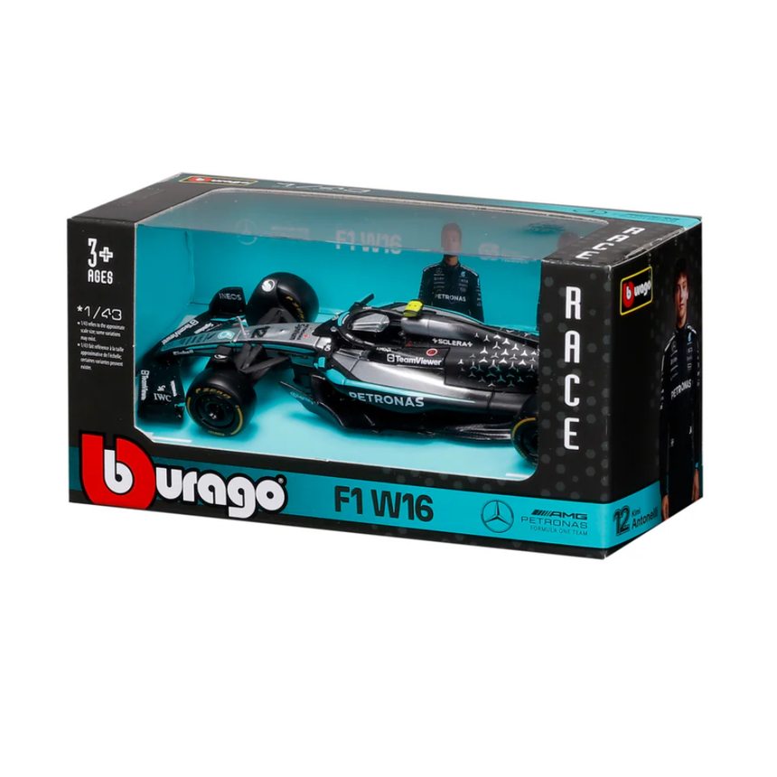 Bburago F1 Mercedes F1 Team AMG W16 Kimi Antonelli 1/43 Scale Model